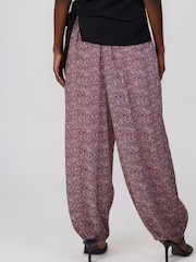 Religion Pink Port polka dot ocelot print Balloon Helena Trousers - Image 6 of 6