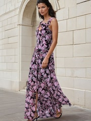 Religion Pink Ruffle Dream Maxi Occasion Dress  With Corsage - Image 1 of 8