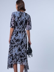 Religion Grey Solstice Tea Desk to Dinner Dress with Crew Neck Print - Image 6 of 8