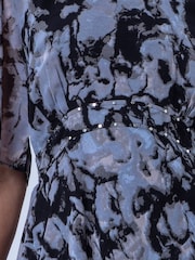 Religion Grey Solstice Tea Desk to Dinner Dress with Crew Neck Print - Image 8 of 8