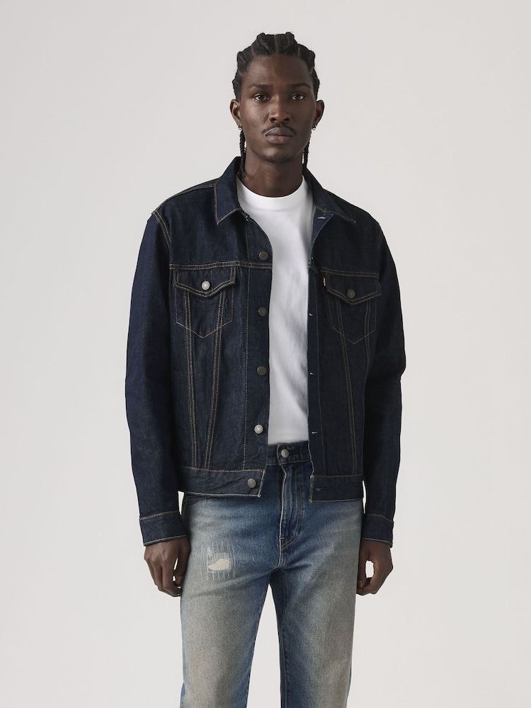 Levi's® Dark Blue Trucker Jacket - Image 1 of 5