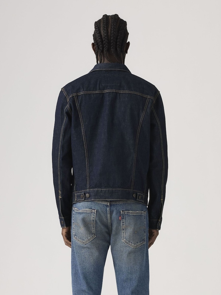Levi's® Dark Blue Trucker Jacket - Image 2 of 5