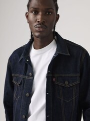 Levi's® Dark Blue Trucker Jacket - Image 3 of 5