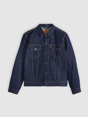 Levi's® Dark Blue Trucker Jacket - Image 4 of 5