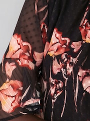 Religion Black Liv column Maxi Occasion Tea Dress with Ruffles in Floral Print - Image 7 of 8