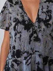 Religion Grey Janet Short Mini V-neck Dress With Studs - Image 5 of 8