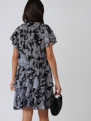Religion Grey Janet Short Mini V-neck Dress With Studs - Image 6 of 8