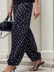 Religion Black Ash Cuffed Balloon Trousers - Image 1 of 8