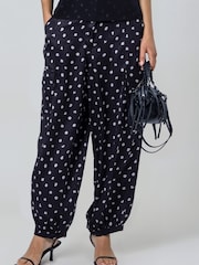 Religion Black Ash Cuffed Balloon Trousers - Image 3 of 8