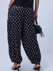 Religion Black Ash Cuffed Balloon Trousers - Image 5 of 8