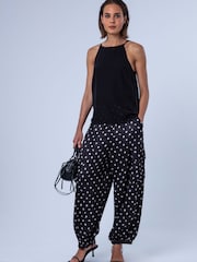 Religion Black Ash Cuffed Balloon Trousers - Image 7 of 8