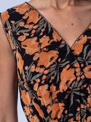 Religion Orange Gem Playsuit with Lace Hem and Neck Trim Floral - Image 5 of 7
