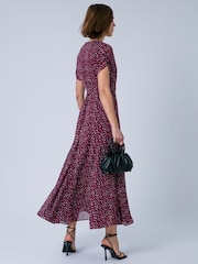 Religion Purple Solstice Wrap Maxi Occasion Dress in Polka Dot Print in Port – 2-Way Styling - Image 3 of 8