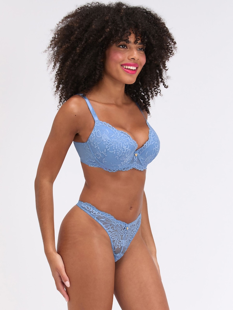 Boux Avenue Blue Thong Billie Lace Knickers - Image 5 of 5 Boux Avenue Blue Thong Billie Lace Knickers - Image 5 of 5
