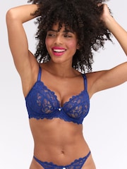 Boux Avenue Blue Heidi Floral Lace Plunge Bra - Image 4 of 5