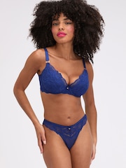 Boux Avenue Midnight Blue Harper Lace Balconette Bra - Image 6 of 6