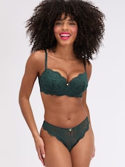 Boux Avenue Green Thong Emma Lace Knickers - Image 3 of 4