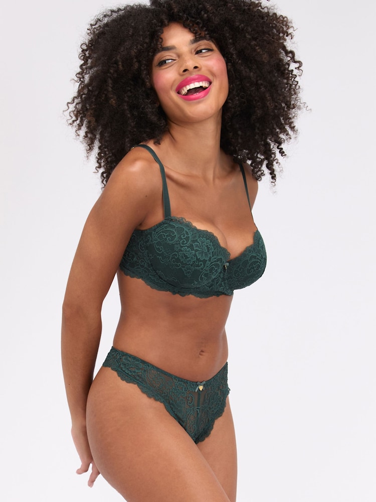 Boux Avenue Green Thong Emma Lace Knickers - Image 4 of 4 Boux Avenue Green Thong Emma Lace Knickers - Image 4 of 4
