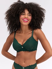 Boux Avenue Green Carmel Lace Plunge Bra - Image 1 of 6