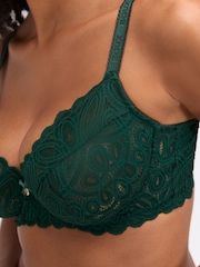 Boux Avenue Green Carmel Lace Plunge Bra - Image 4 of 6