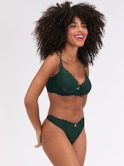 Boux Avenue Green Carmel Lace Plunge Bra - Image 5 of 6