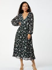 Schwarz - Zibi London Plissiertes Maxikleid - Bild 1 von 5