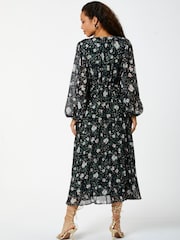 Schwarz - Zibi London Plissiertes Maxikleid - Bild 2 von 5