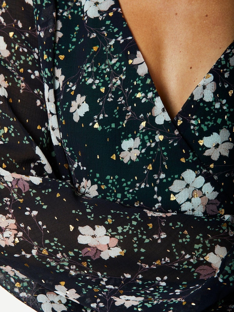 Schwarz - Zibi London Plissiertes Maxikleid - Bild 5 von 5