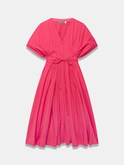 Mint Velvet Pink Cotton Midi Dress - Image 7 of 8