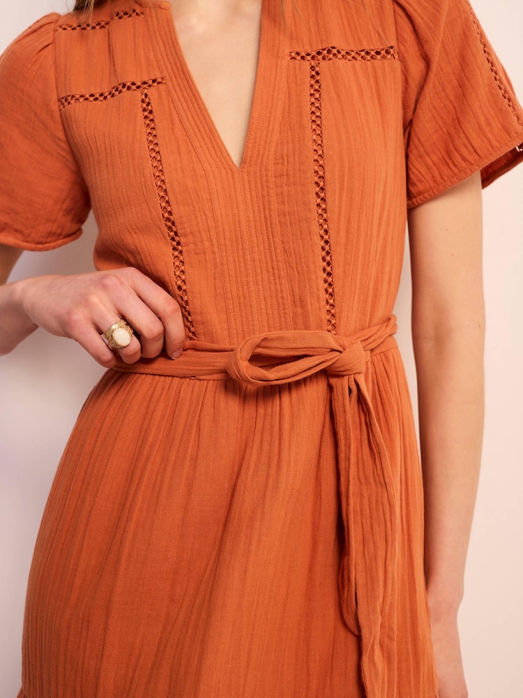 orange cotton maxi dress Liberatore Coral Orange One-Shoulder Cotton Maxi Dress