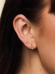 Carrie Elizabeth Gold Tone Celestia Star Huggie Hoops - Image 1 of 3