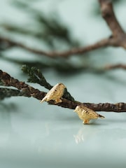 Carrie Elizabeth Gold Tone Robin Stud Earrings - Image 3 of 4