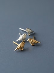 Carrie Elizabeth Gold Tone Robin Stud Earrings - Image 4 of 4