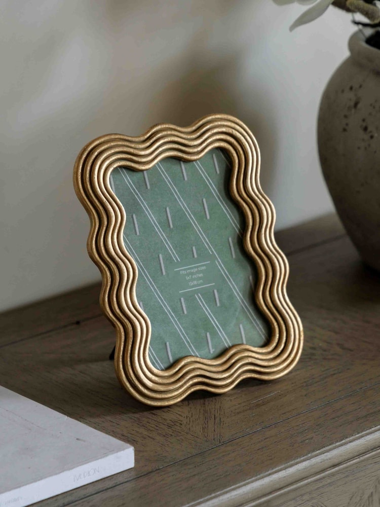 Gallery Home Gold Wavy Photo Frame - Image 1 of 5 Gallery Home Gold Wavy Photo Frame - Image 1 of 5