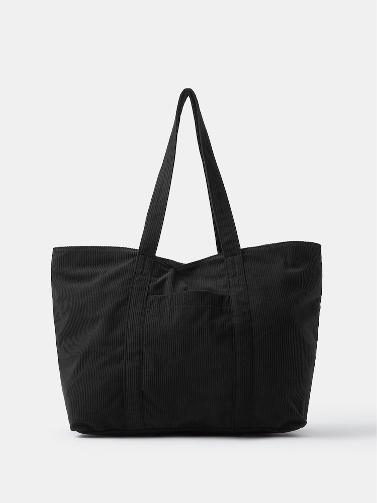 Accessorize Black Corduroy Shopper Bag - Image 2 of 4
