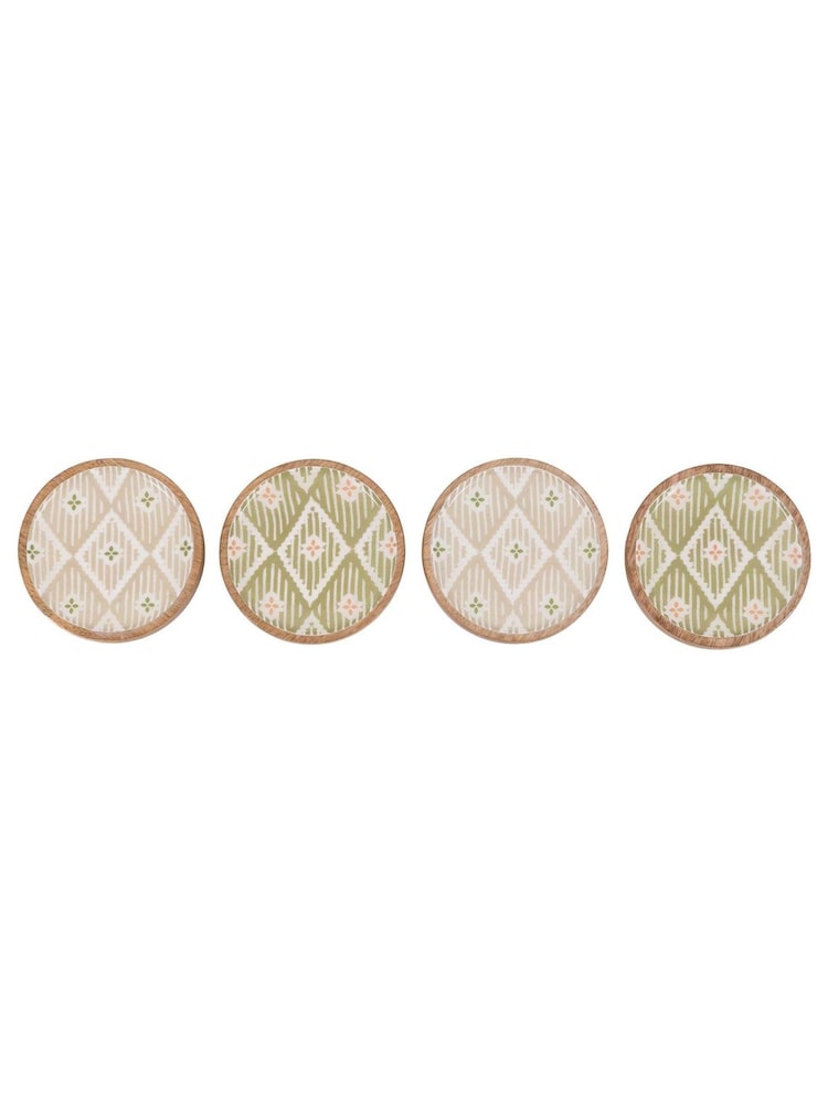 Gallery Home Natural Motif Mango Wood Coaster - Image 1 of 1 Gallery Home Natural Motif Mango Wood Coaster - Image 1 of 1