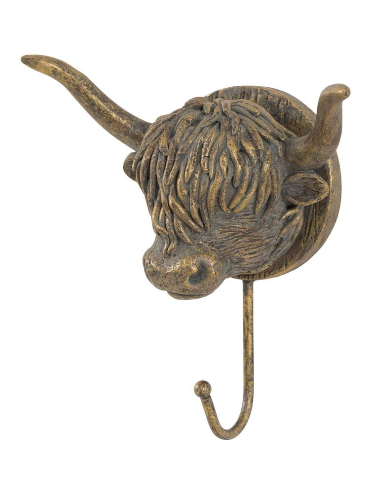 Gallery Home Bronze Highland Cow Wall Hook - Image 1 of 4 Gallery Home Bronze Highland Cow Wall Hook - Image 1 of 4