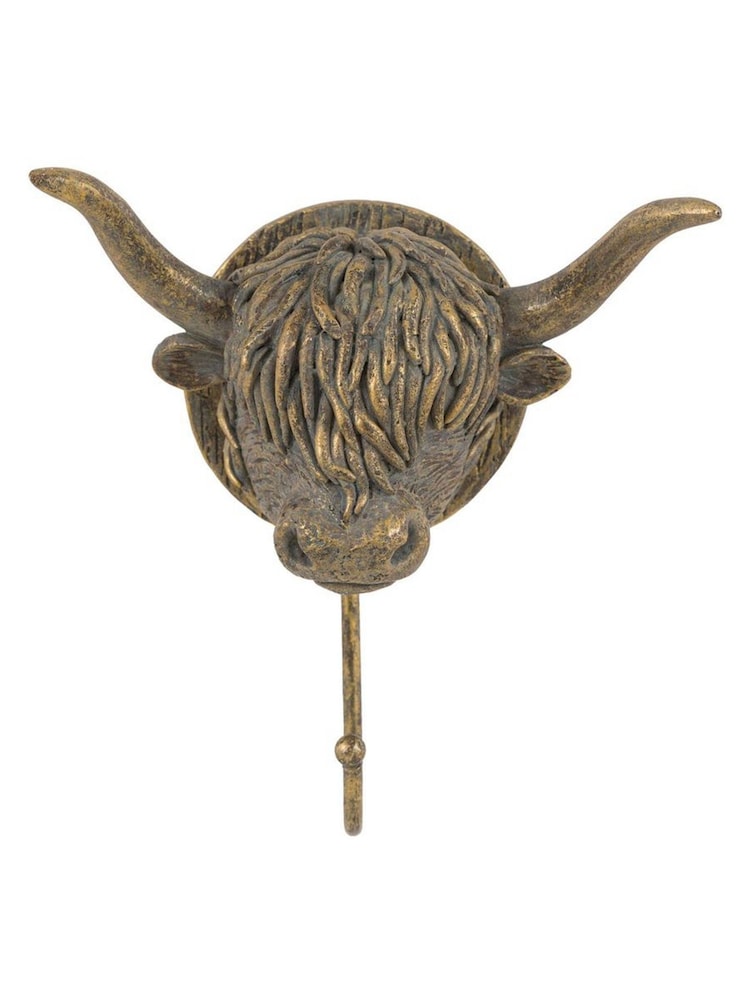 Gallery Home Bronze Highland Cow Wall Hook - Image 4 of 4 Gallery Home Bronze Highland Cow Wall Hook - Image 4 of 4