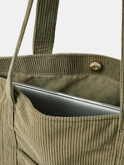Accessorize Green Corduroy Shopper Bag - Image 3 of 3