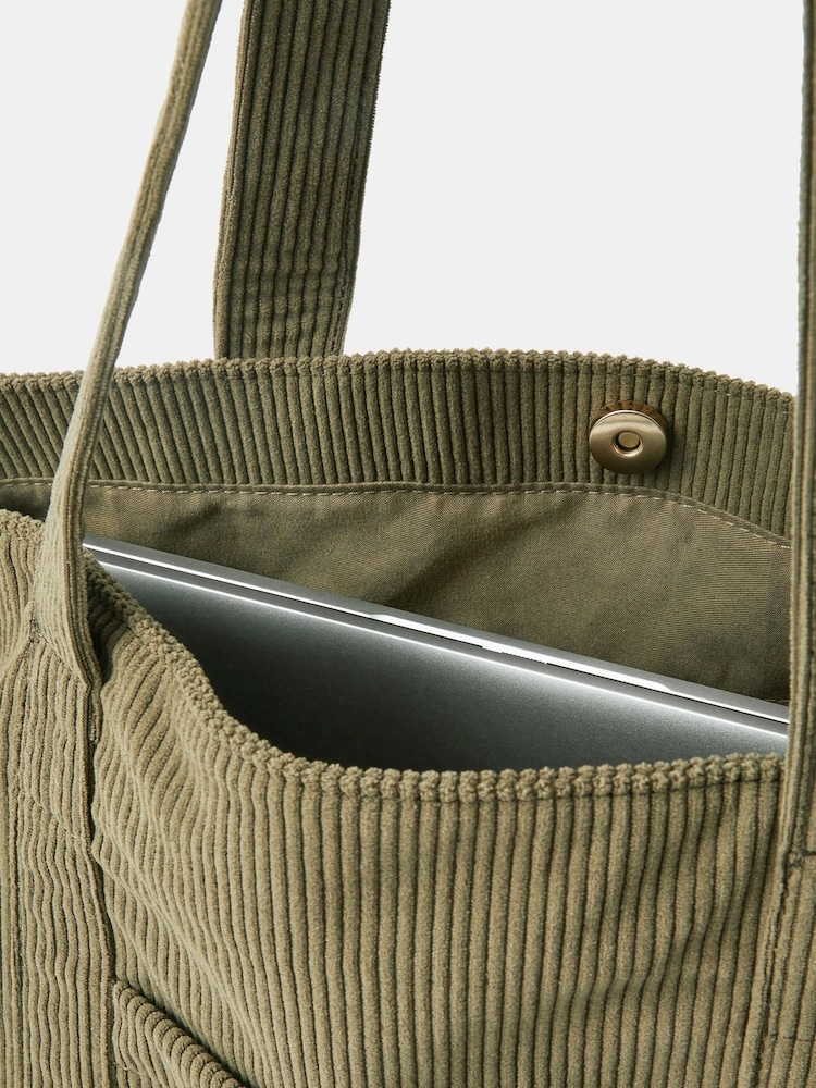 Accessorize Green Corduroy Shopper Bag - Image 3 of 3