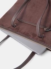 Accessorize Brown Rachel Zip Front Laptop Tote Bag - Image 3 of 4