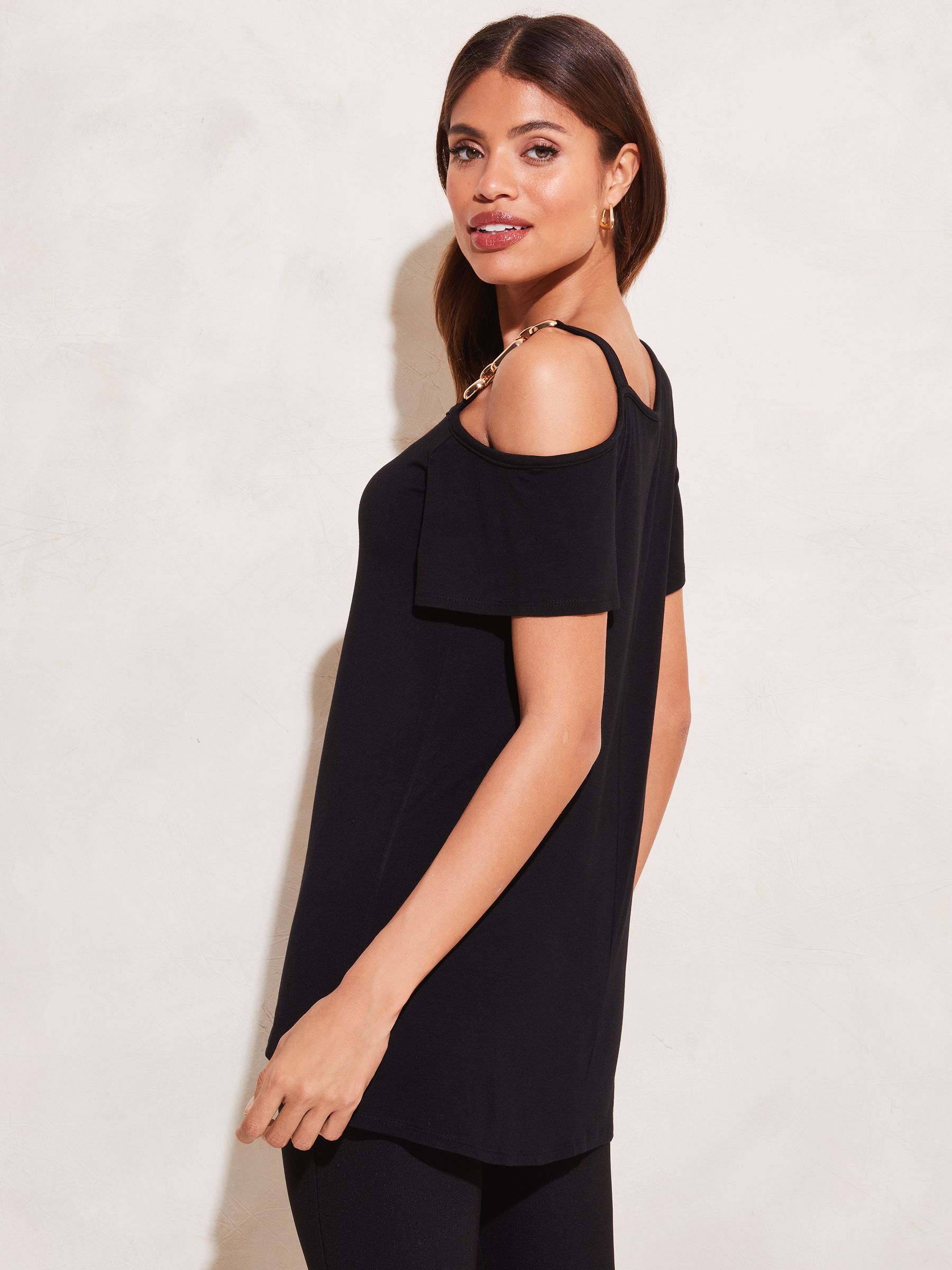 【爆売りセール開催中！】 Lipsy Buy Black from Tunic Sleeve Short Shoulder One Chain スーツ・フォーマル・ドレス
