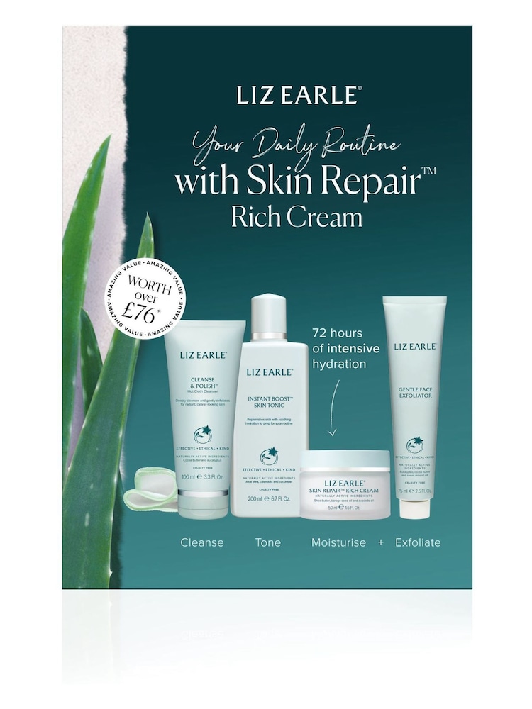 Liz Earle Your Daily Routine With Skin Repair Rich Cream Kit (worth £76) - Image 2 of 4
