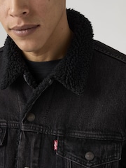 Levi's® Black Type Iii Sherpa Trucker Jacket - Image 3 of 5