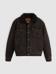 Levi's® Black Type Iii Sherpa Trucker Jacket - Image 4 of 5