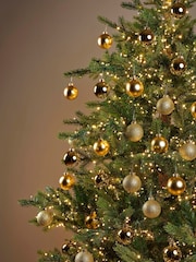 Decoris Light Gold Tone Set of 45 Glass Christmas Baubles - Image 1 of 3