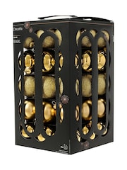 Decoris Light Gold Tone Set of 45 Glass Christmas Baubles - Image 3 of 3