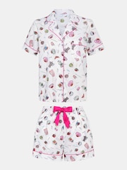 Accessorize Kort kaffe Print Pyjamas-sett - Bilde 4 av 4