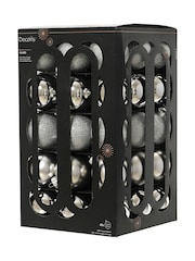 Decoris Silver Tone Set of 45 Glass Christmas Baubles - Image 3 of 3