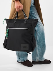 Accessorize Black Olivia Top Handle Nylon Laptop Backpack - Image 1 of 4